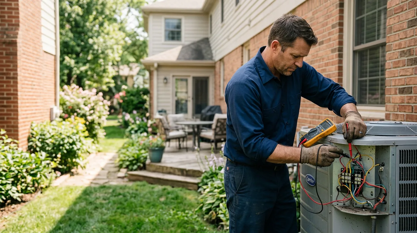 HVAC technician working near Red Hill, PA